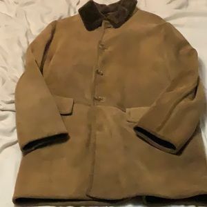 Hugo Boss Mens Coat Lamb Leather SZ 46R